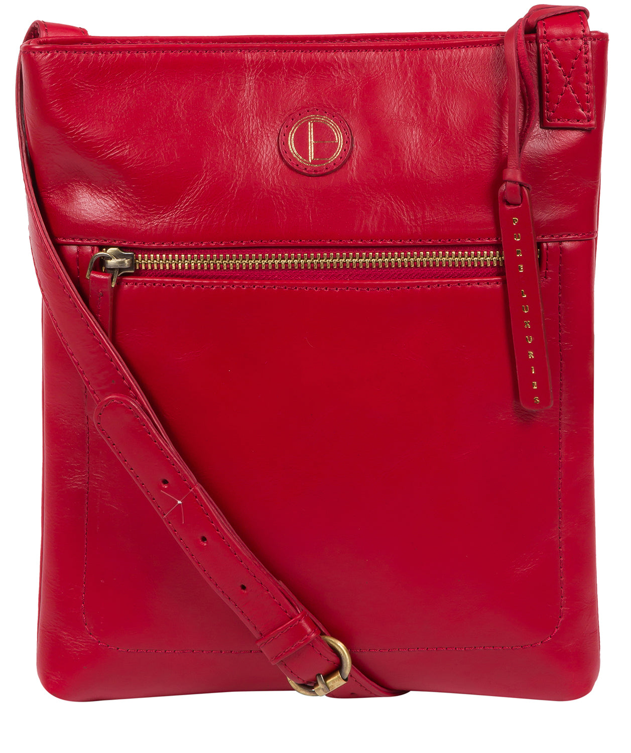 Red Leather Crossbody Bag 'Knook' by Pure Luxuries – Pure Luxuries London