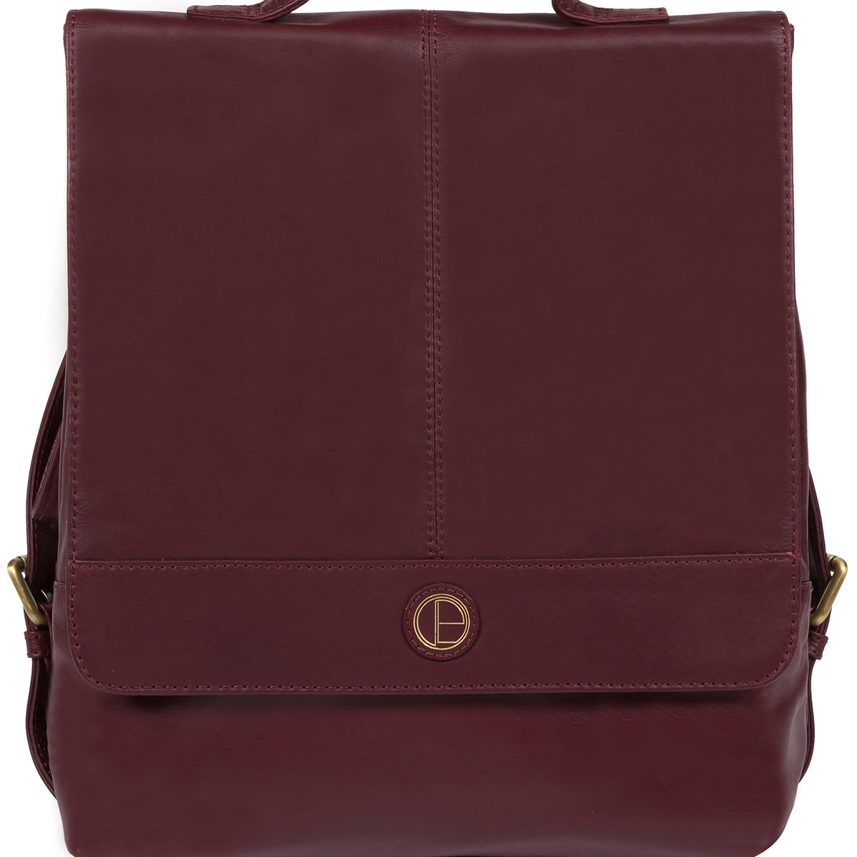 burgandy leather rectangular backpack Burgundy Leather Backpack 'Pembroke' by Pure Luxuries