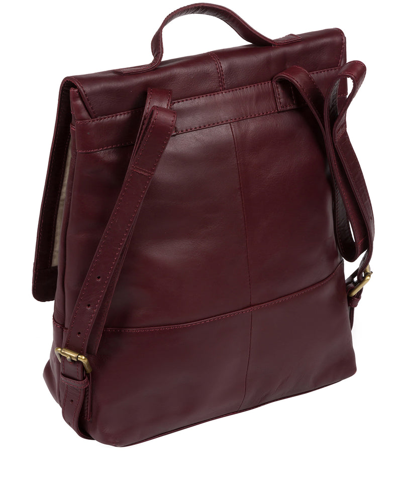 'Pembroke' Burgundy Leather Backpack