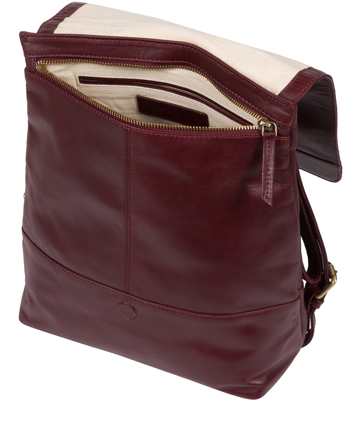 burgundy leather rectangular backpack Burgundy Leather Backpack 'Pembroke' by Pure Luxuries
