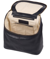 'Marbury' Navy Leather Backpack