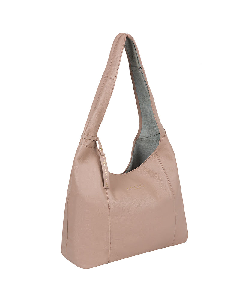 'Nina' Blush Pink Leather Shoulder Bag