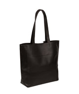 'Ashurst' Jet Black Vegetable-Tanned Leather Tote Bag