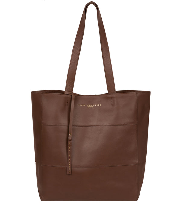 'Ashurst' Ombré Chestnut Vegetable-Tanned Leather Tote Bag