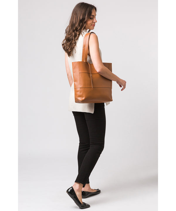'Ashurst' Saddle Tan Vegetable-Tanned Leather Tote Bag