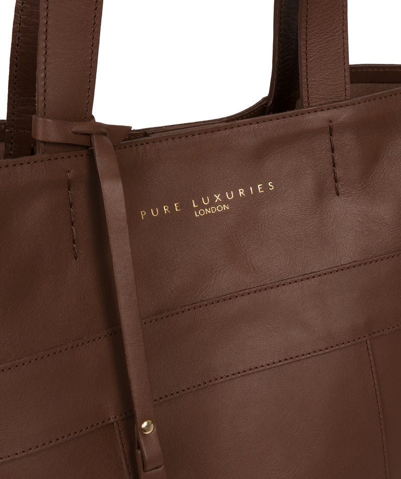 'Ripley' Ombré Chestnut Vegetable-Tanned Leather Tote Bag