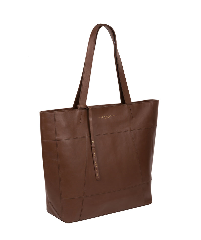 'Arundel' Ombré Chestnut Vegetable-Tanned Leather Extra-Large Shopper Bag