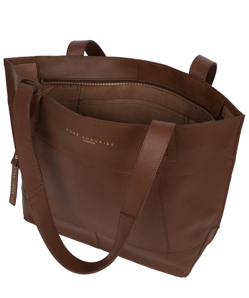 'Portslade' Ombré Chestnut Vegetable-Tanned Leather Shoulder Bag