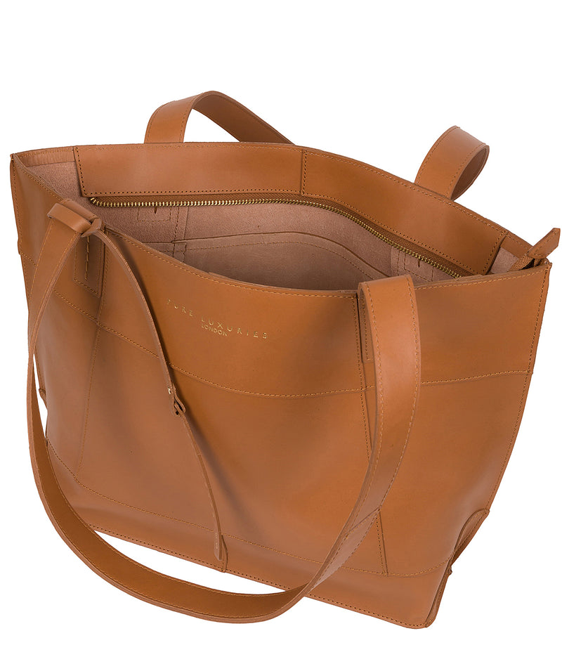'Portslade' Saddle Tan Vegetable-Tanned Leather Shoulder Bag