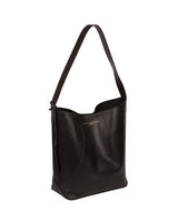 'Tunbridge' Jet Black Vegetable-Tanned Leather Shoulder Bag