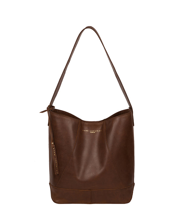 'Tunbridge' Ombré Chestnut Vegetable-Tanned Leather Tote Bag