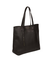 'Pembury' Jet Black Vegetable-Tanned Leather Extra-Large Shopper Bag