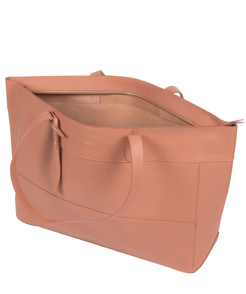 'Milton' Misty Rose Vegetable-Tanned Leather Extra-Large Tote Bag