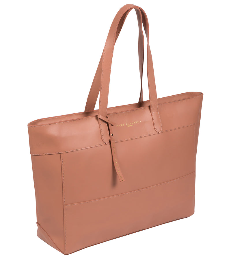 'Milton' Misty Rose Vegetable-Tanned Leather Tote Bag