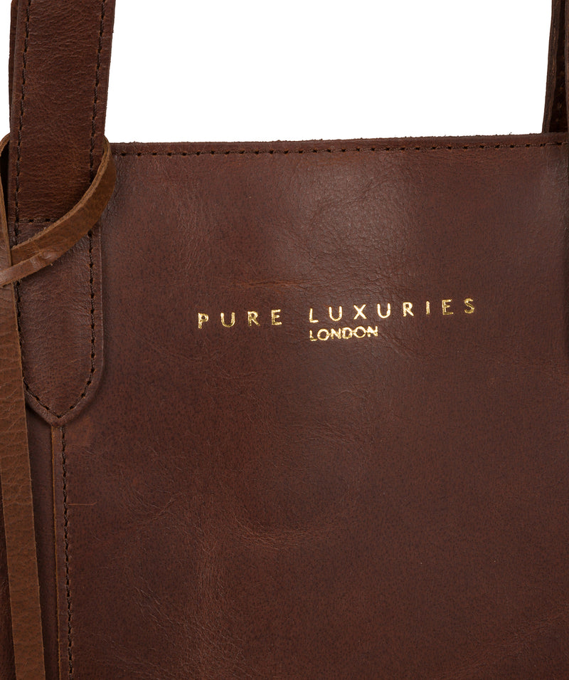 'Amberley' Ombré Chestnut Vegetable-Tanned Leather Tote Bag
