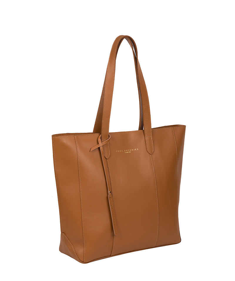 'Amberley' Saddle Tan Vegetable-Tanned Leather Tote Bag