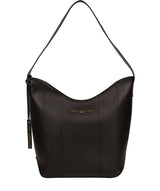 'Winchester' Jet Black Vegetable-Tanned Leather Shoulder Bag