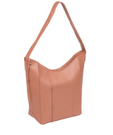 'Winchester' Misty Rose Vegetable-Tanned Leather Shoulder Bag
