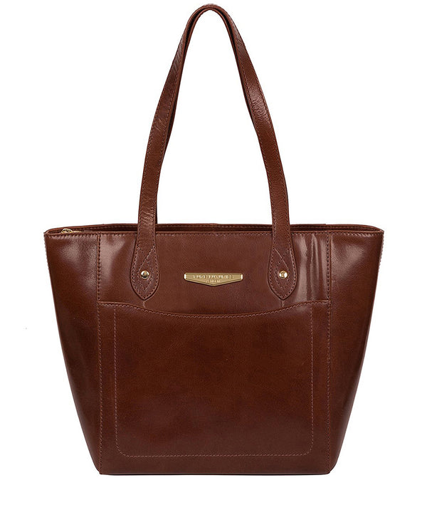 'Marisa' Italian Tan Vegetable-Tanned Leather Tote Bag