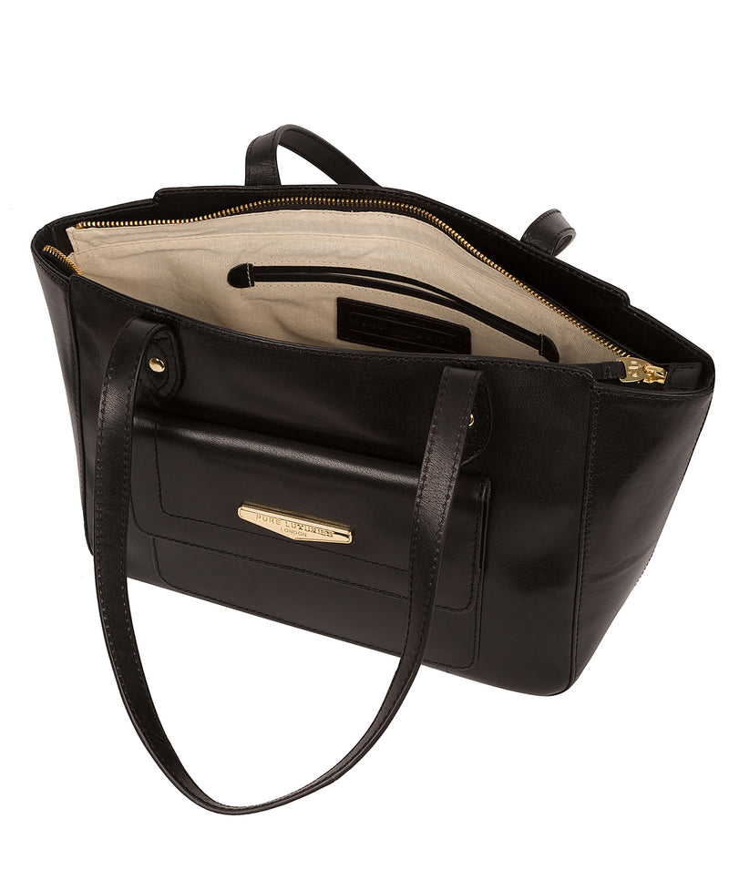 'Marian' Black Leather Handbag