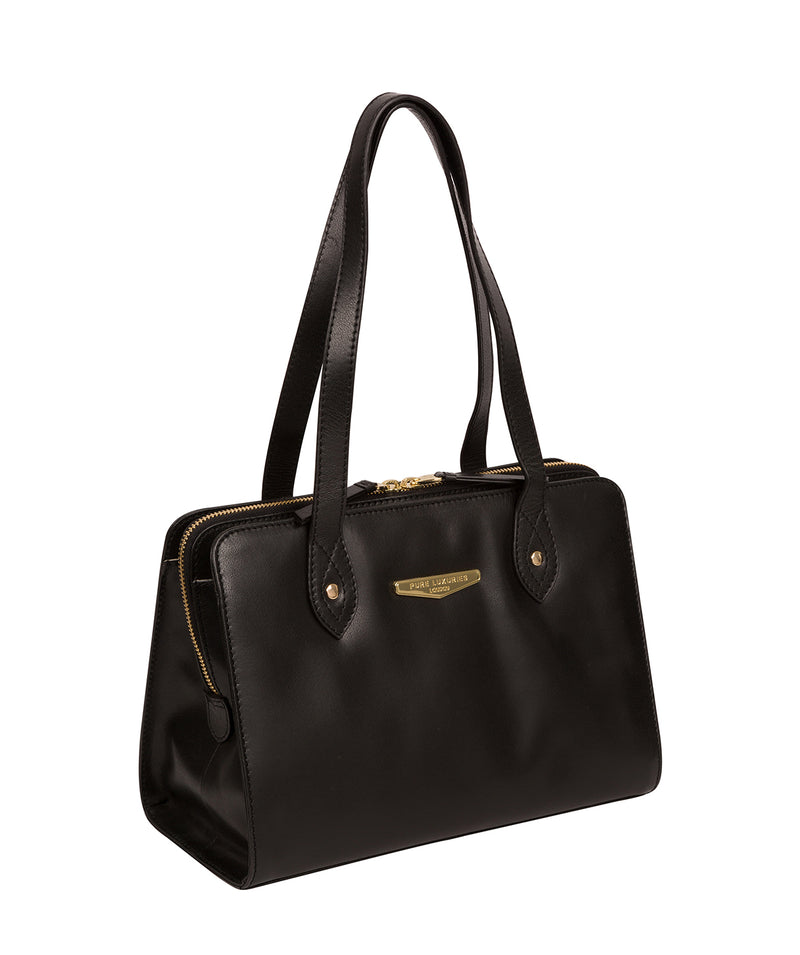 'Britt' Black Leather Handbag