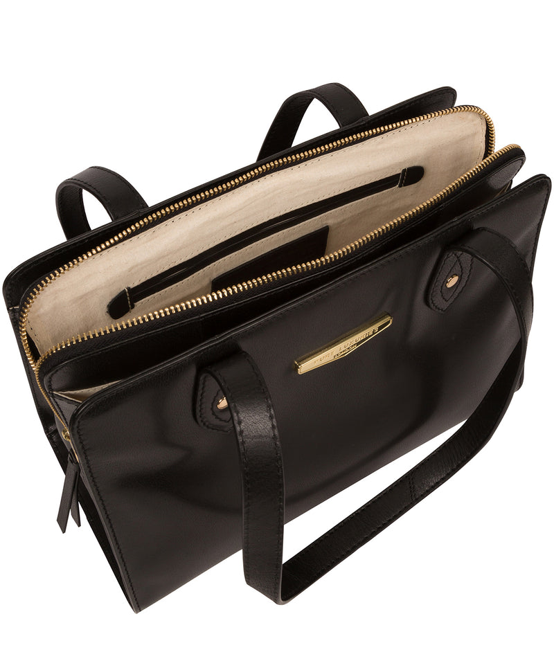 'Britt' Black Leather Handbag