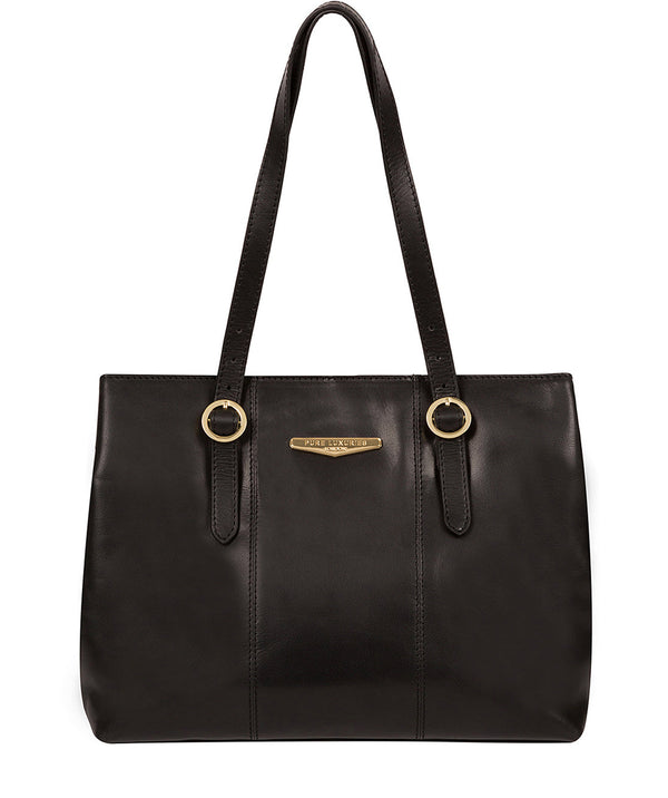'Rosie' Black Vegetable-Tanned Leather Handbag