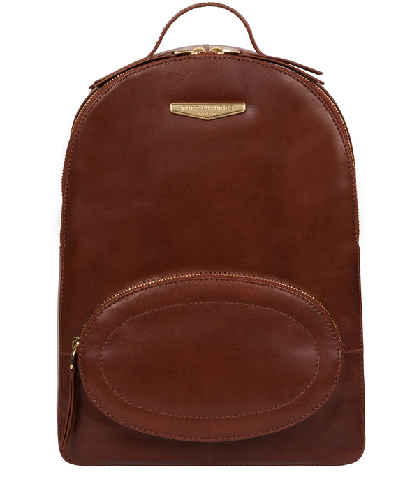 'Christina' Italian Tan Vegetable-Tanned Leather Backpack