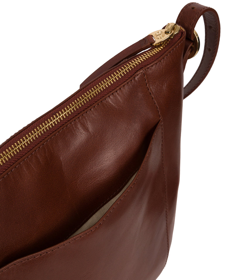 'Dee' Italian Tan Vegetable-Tanned Leather Shoulder Bag
