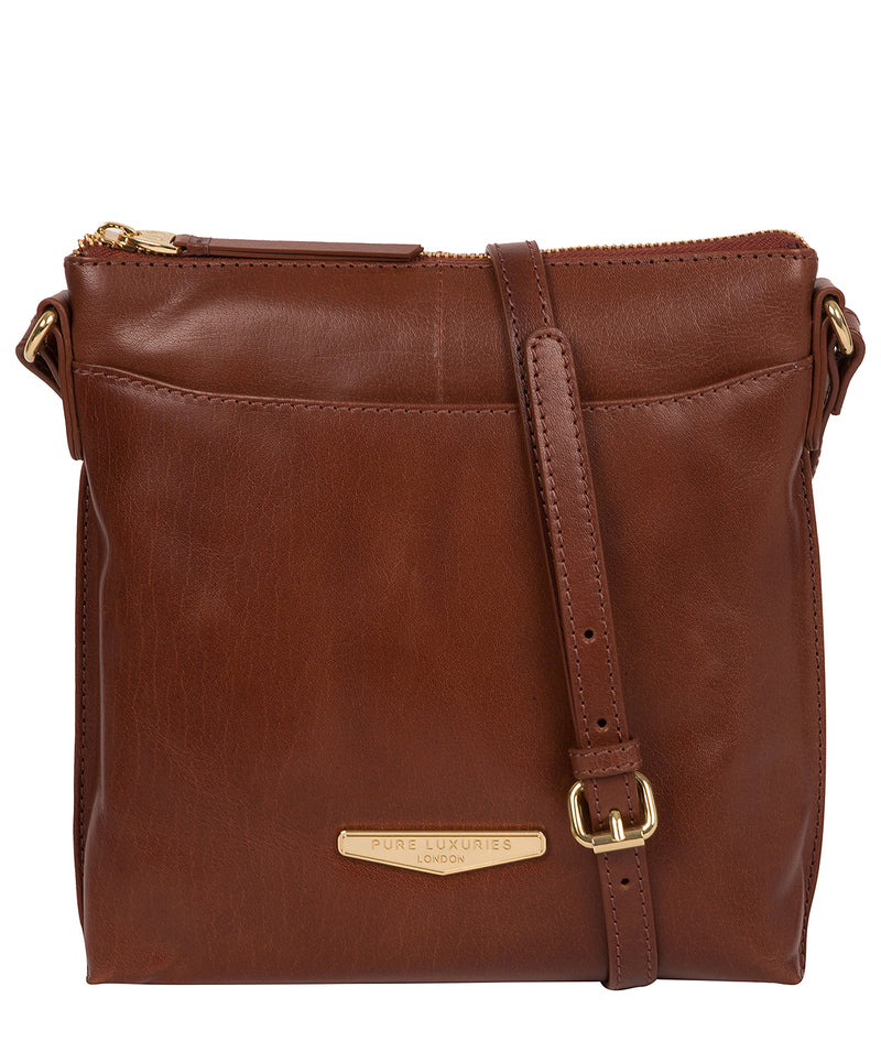 'Kimberley' Italian Tan Leather Cross Body Bag