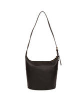 'Chichester' Jet Black Vegetable-Tanned Leather Shoulder Bag