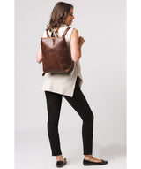 'Hastings' Ombré Chestnut Vegetable-Tanned Leather Backpack
