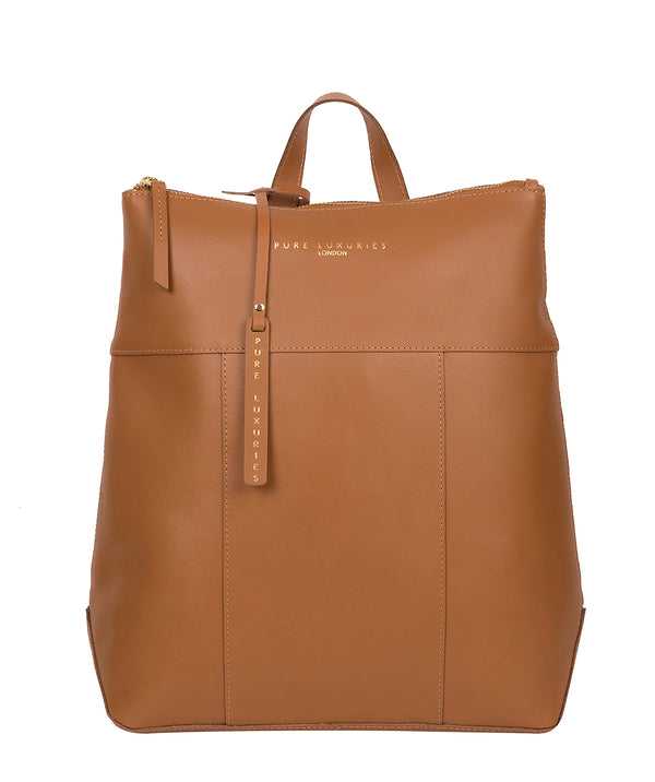 'Hastings' Saddle Tan Vegetable-Tanned Leather Backpack