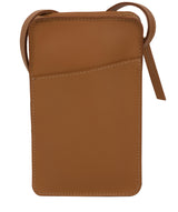 'Cambourne' Saddle Tan Vegetable-Tanned Leather Phone Bag
