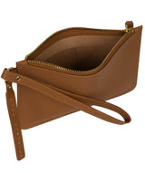 'Sutton' Saddle Tan Vegetable-Tanned Leather Clutch Bag