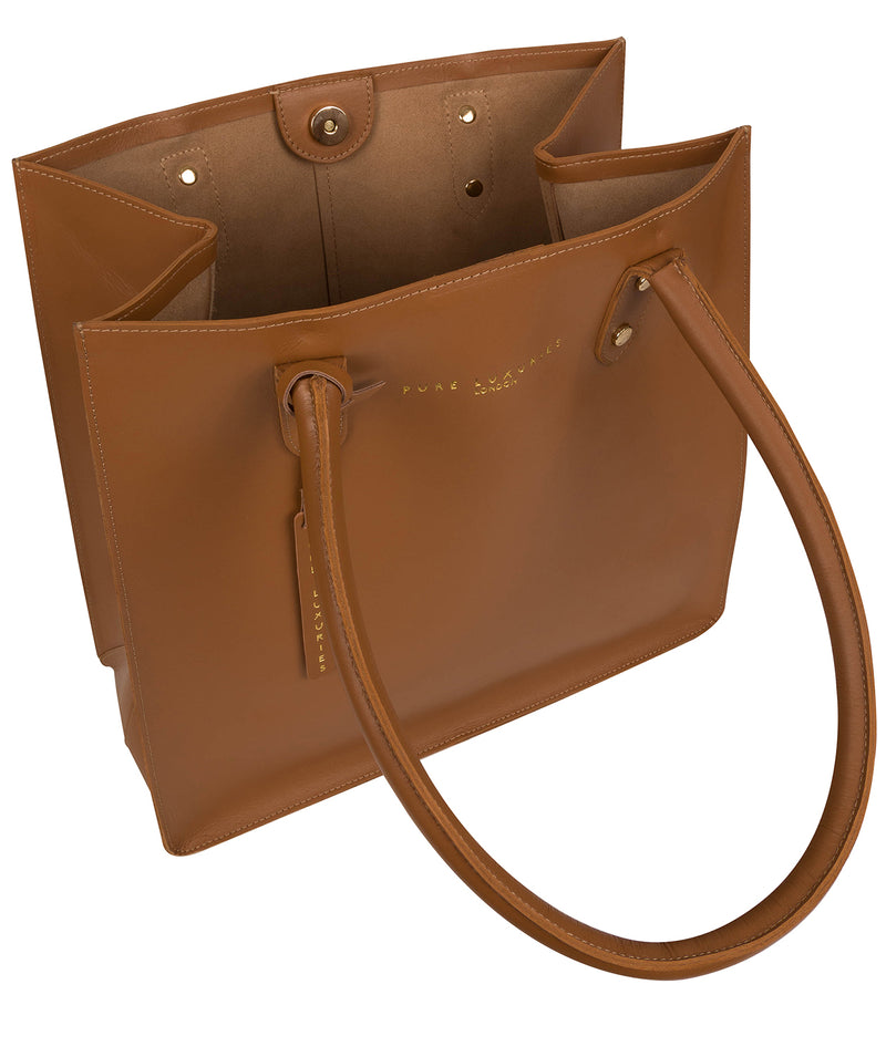 'Henley' Saddle Tan Vegetable-Tanned Leather Shopper  Bag