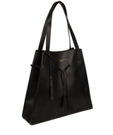 'Bembridge' Jet Black Vegetable-Tanned Leather Extra-Large Shoulder Bag
