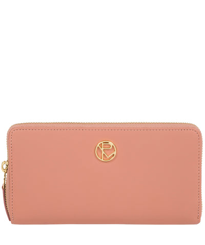 'Nimes' Misty Rose Leather Purse