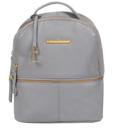 'Hayes' Grey Leather Backpack