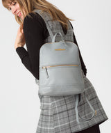 'Elland' Grey Leather Backpack