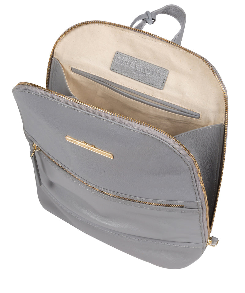'Elland' Grey Leather Backpack