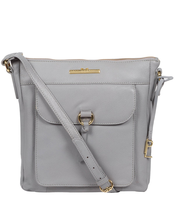 'Holbroke' Grey Leather Shoulder Bag