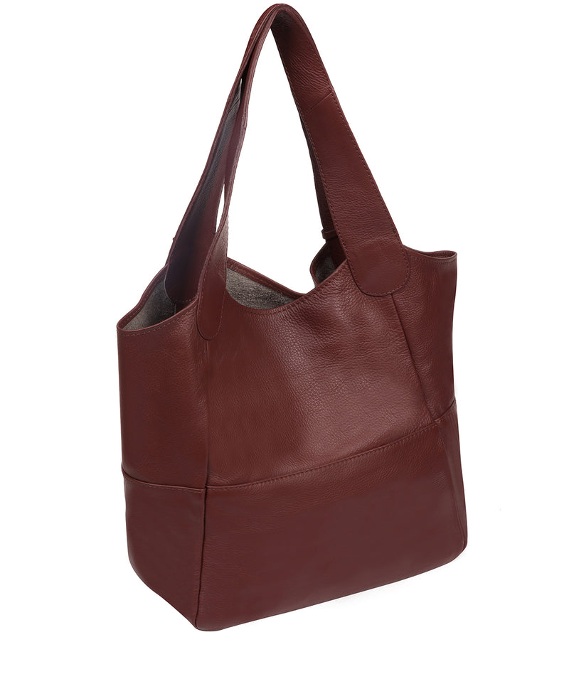 'Freer' Rich Chestnut Leather Tote Bag