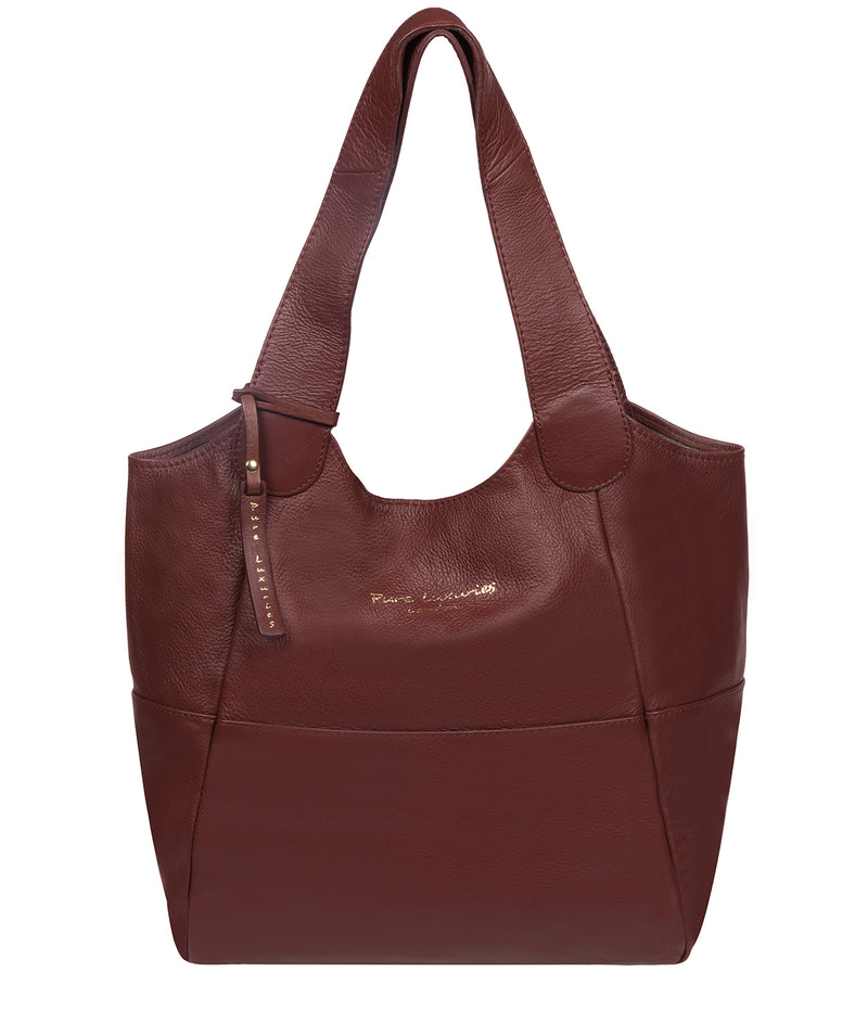 'Freer' Rich Chestnut Leather Tote Bag