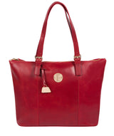 'Aster' Cherry Leather Tote Bag