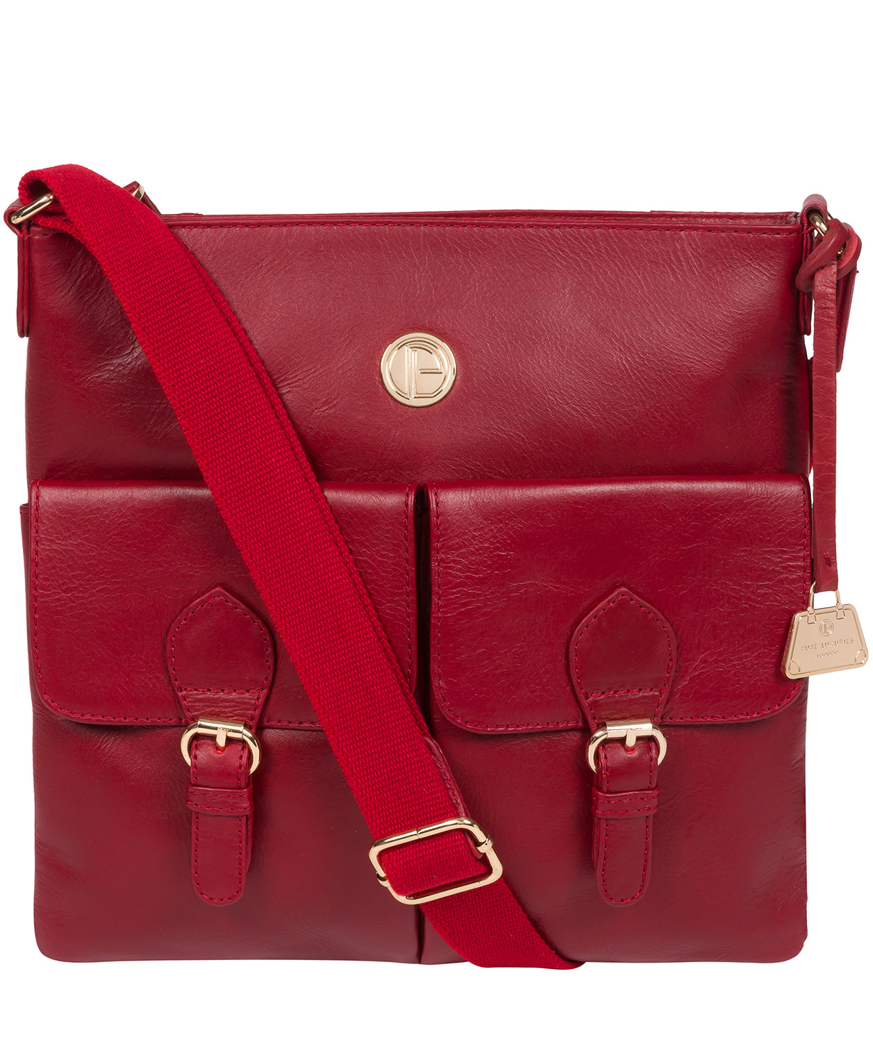 Red Leather Crossbody Bag 'Azalea' by Pure Luxuries – Pure Luxuries London