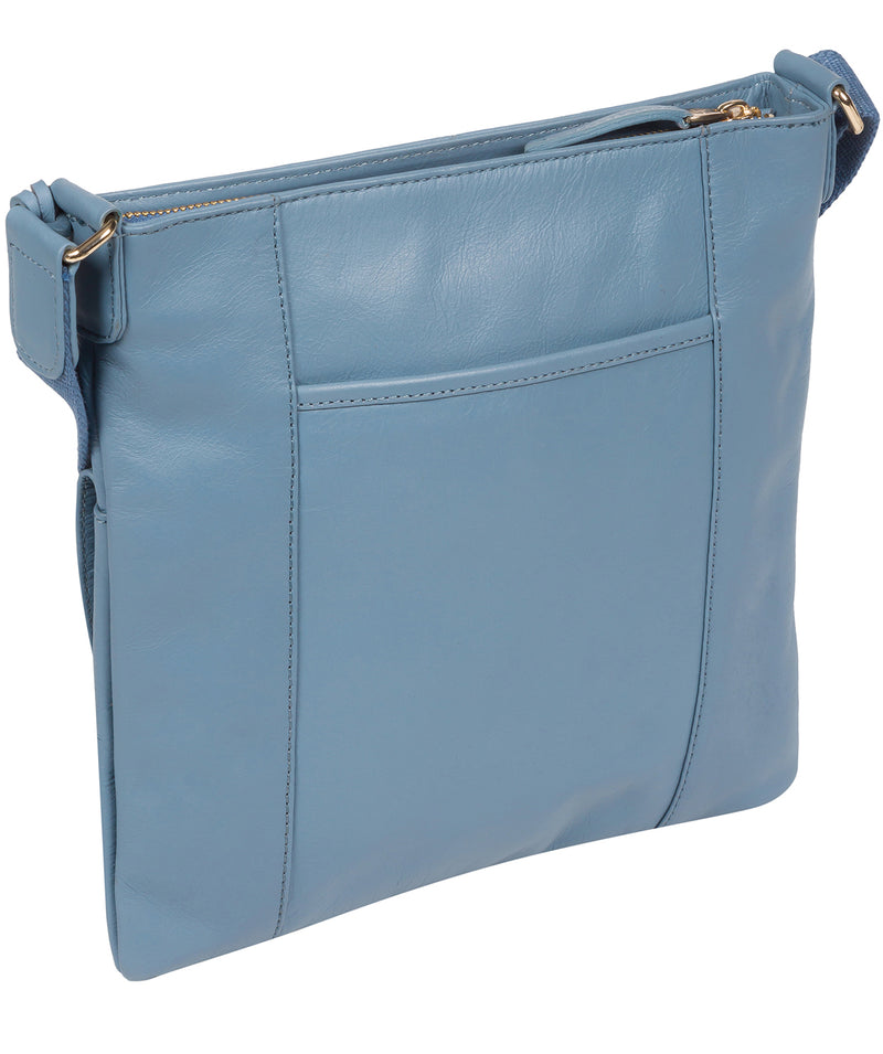 'Azalea' Dusky Blue Leather Cross Body Bag