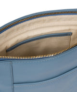 'Azalea' Dusky Blue Leather Cross Body Bag