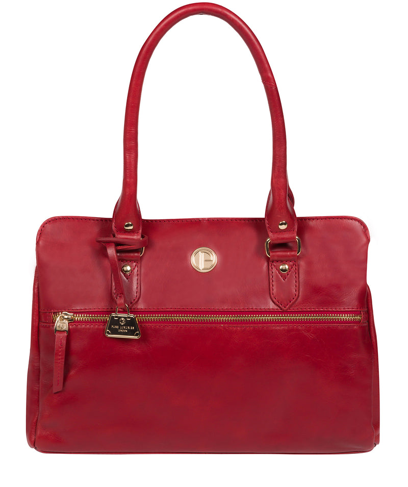 'Poppy' Cherry Leather Handbag