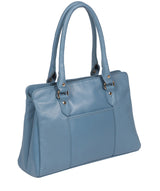'Poppy' Dusky Blue Leather Handbag
